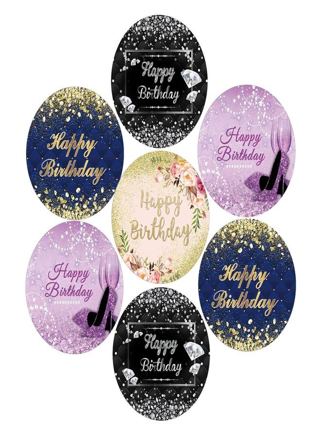 SLGIFT Vinyl Happy Birthday Theme Sticker, Self-Adhesive Vinyl Stickers, 40 Pieces, 2 x 2 Inches Round Sticker, 4 Unique Designs, R104 - Image 1
